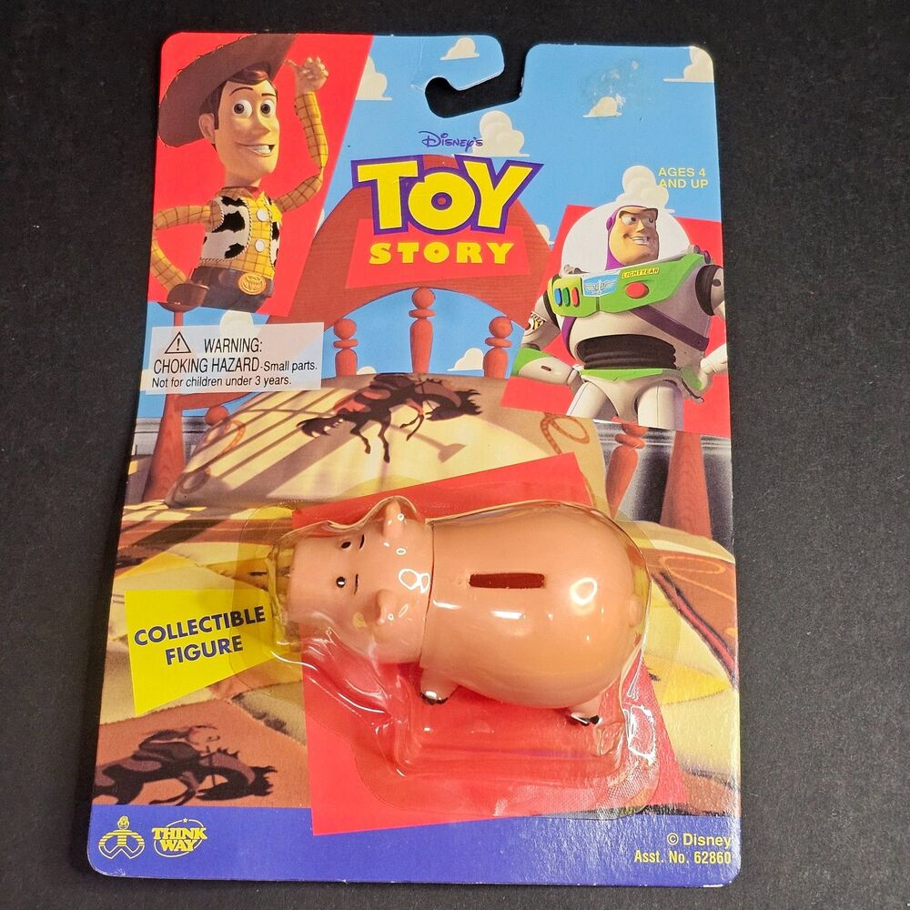 New Hamm Toy Story 1 Collectible Figure Piggy Bank Thinkway Disney 1995